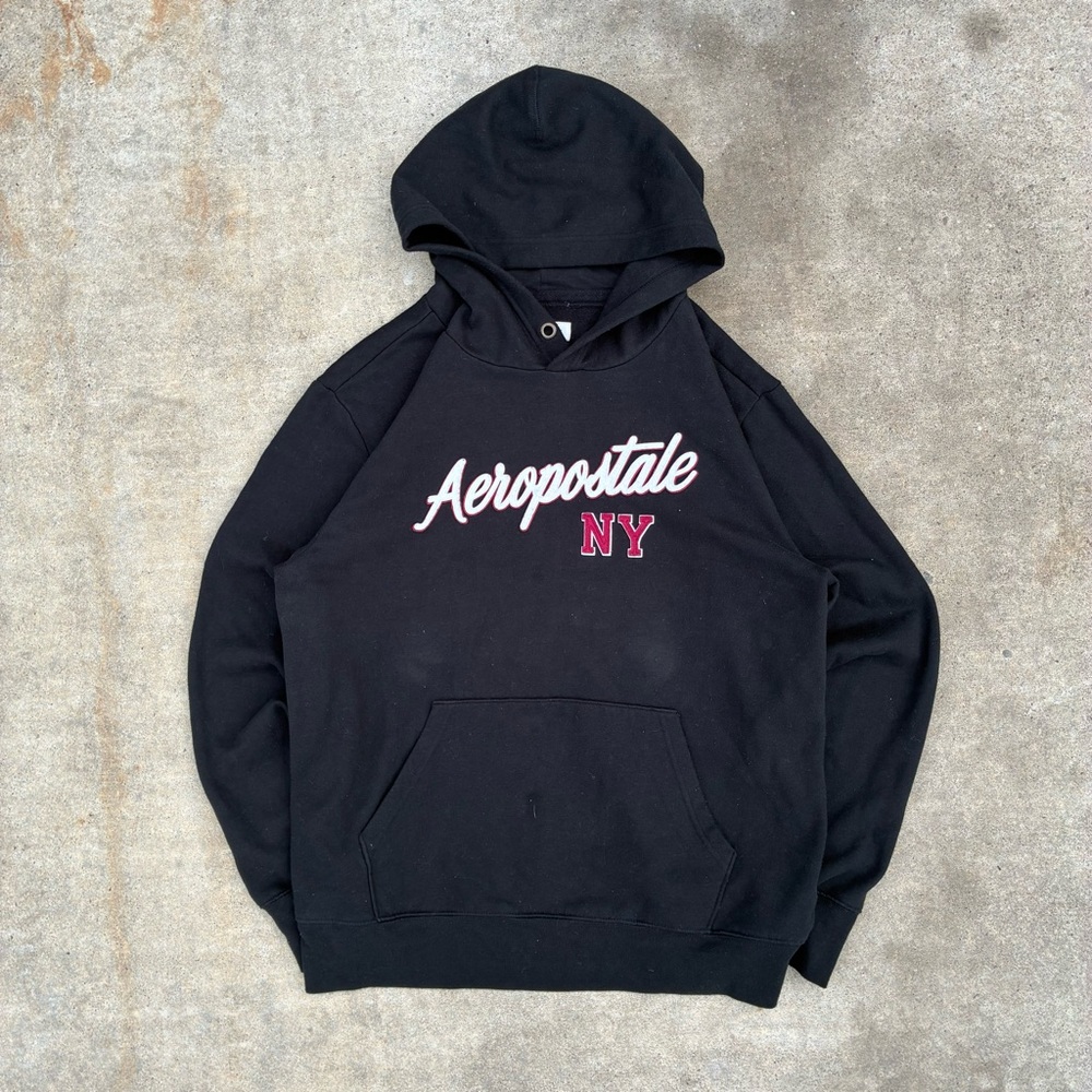 Aeropostale Black and Red Men's Hoodie